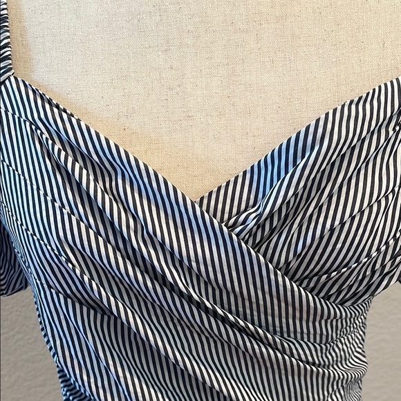 J CREW Striped Puff Sleeve Women's Top Sz Sm - Picture 3 of 5